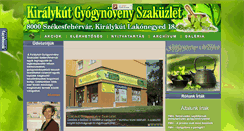 Desktop Screenshot of kiralykutgyogynoveny.hu